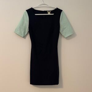 Club Monaco Black and Mint Mini Dress